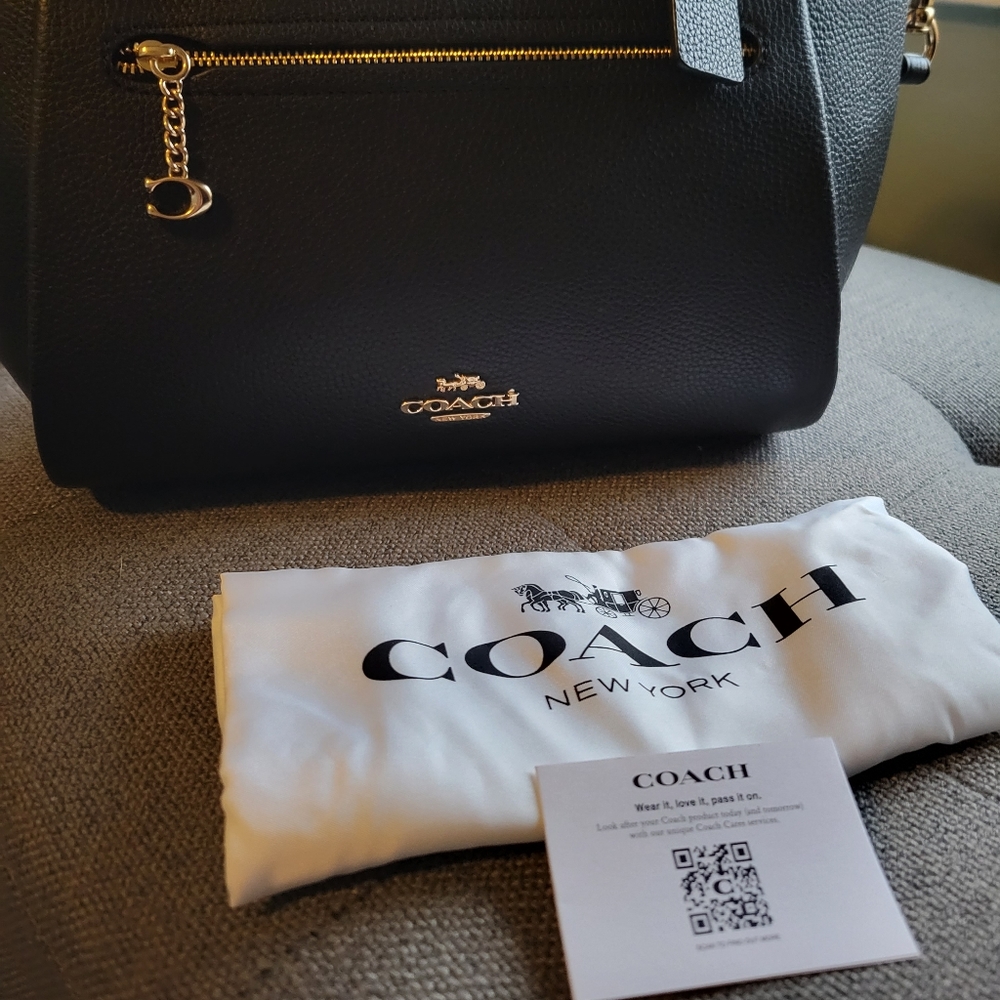 NWT Coach Elise Satchel Women's Crossbody Bag - Black - Picture 4 of 8